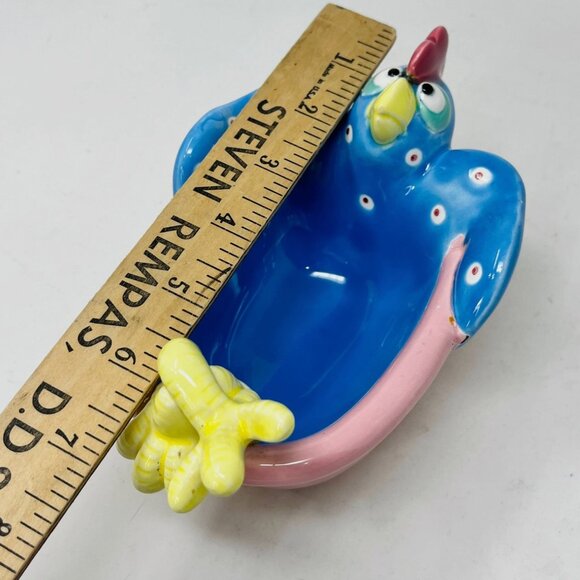 Vintage 1985 Fitz and Floyd Billy Bird Chicken Bath Tub Soap Dish Trinket - Picture 7 of 7